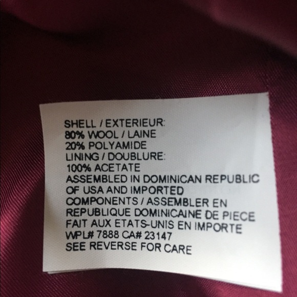 NWOT Talbots toggle button, mauve wool blend coat - Picture 5 of 8